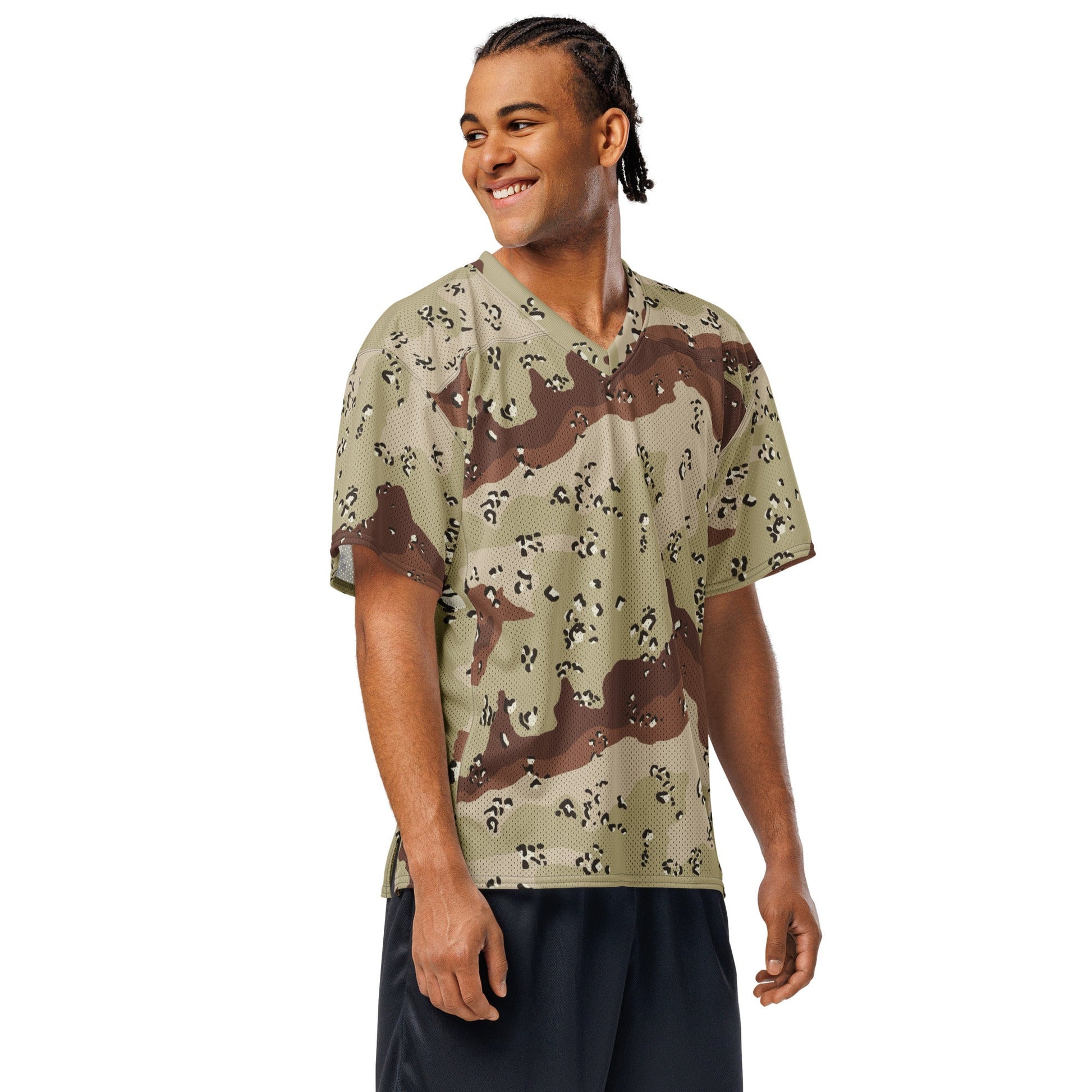 American Chocolate Chip Desert Battle Dress Uniform (DBDU) CAMO Unisex Football Jersey