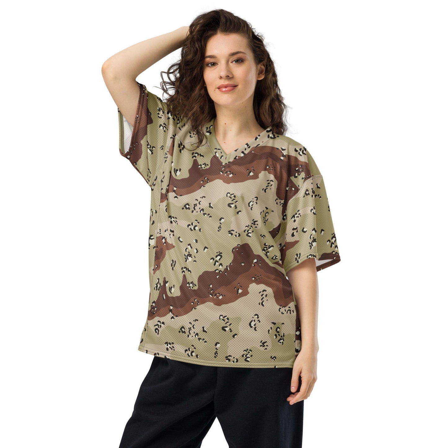 American Chocolate Chip Desert Battle Dress Uniform (DBDU) CAMO Unisex Football Jersey