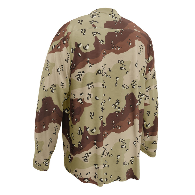 Chocolate Chip Desert CAMO Unisex Hockey Fan Jersey