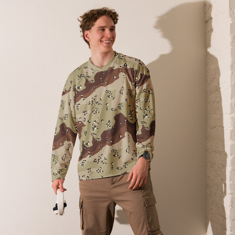 Chocolate Chip Desert CAMO Unisex Hockey Fan Jersey