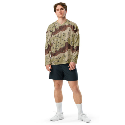 American Chocolate Chip Desert Battle Dress Uniform (DBDU) CAMO hockey fan jersey - Hockey Jerseys