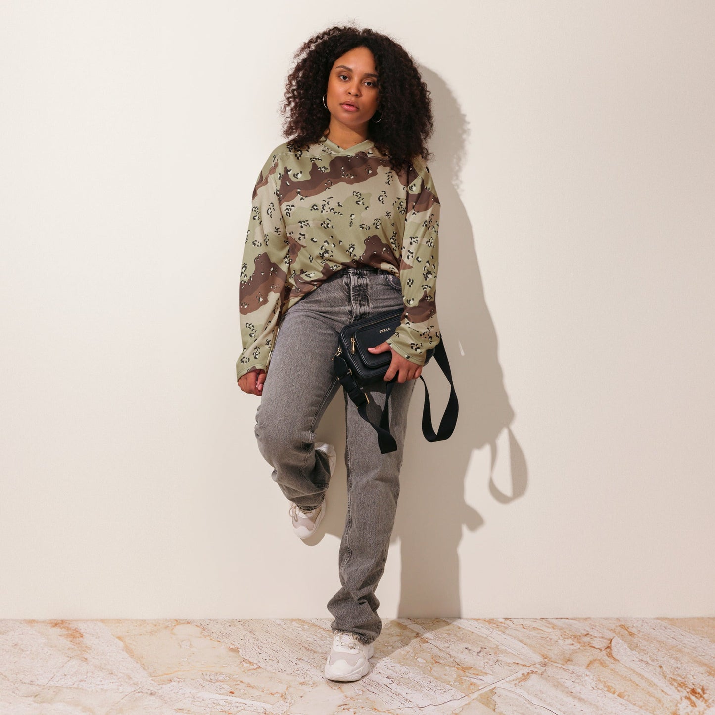 American Chocolate Chip Desert Battle Dress Uniform (DBDU) CAMO hockey fan jersey - Hockey Jerseys