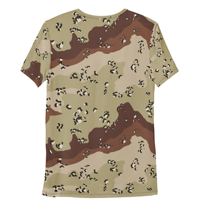 American Chocolate Chip Desert Battle Dress Uniform (DBDU) CAMO Mens Athletic T-shirt - T-Shirts