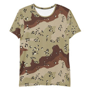 Chocolate Chip Desert CAMO Mens Athletic T-Shirt - Shirt