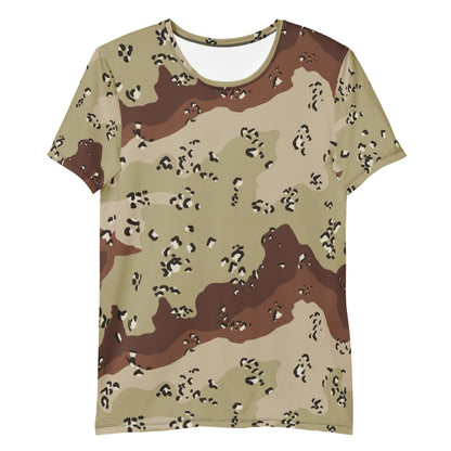 American Chocolate Chip Desert Battle Dress Uniform (DBDU) CAMO Mens Athletic T-shirt - T-Shirts