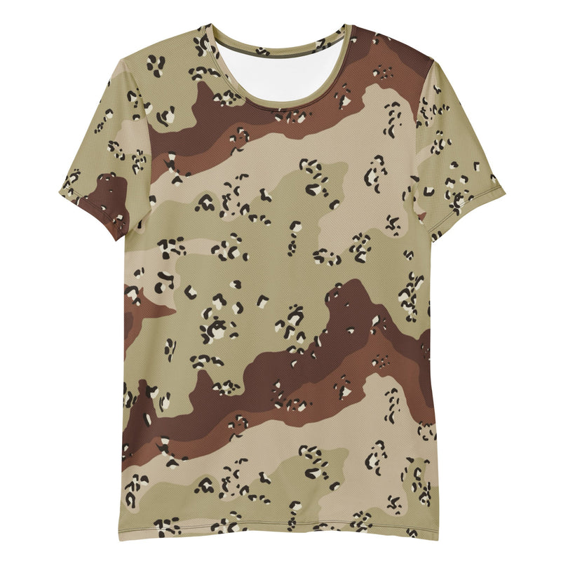 Chocolate Chip Desert CAMO Mens Athletic T-Shirt - Shirt