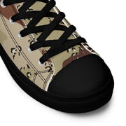 Chocolate Chip Desert CAMO Mens High-Top Canvas Shoes