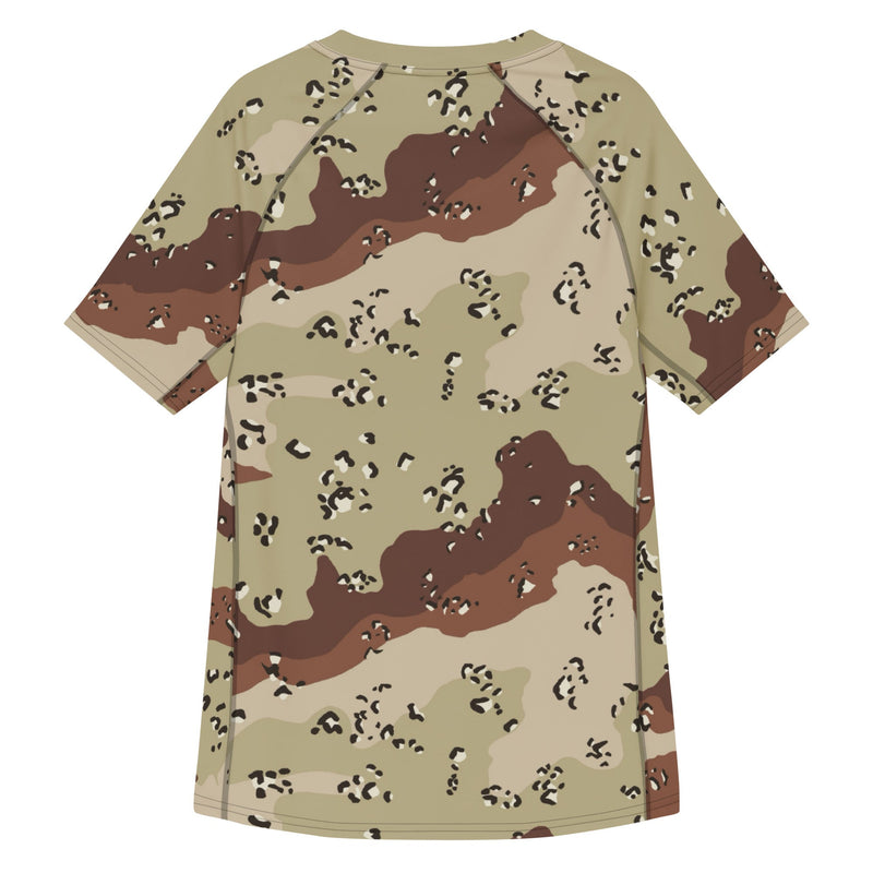 Chocolate Chip Desert CAMO Mens Short-Sleeve Rash Guard - SS