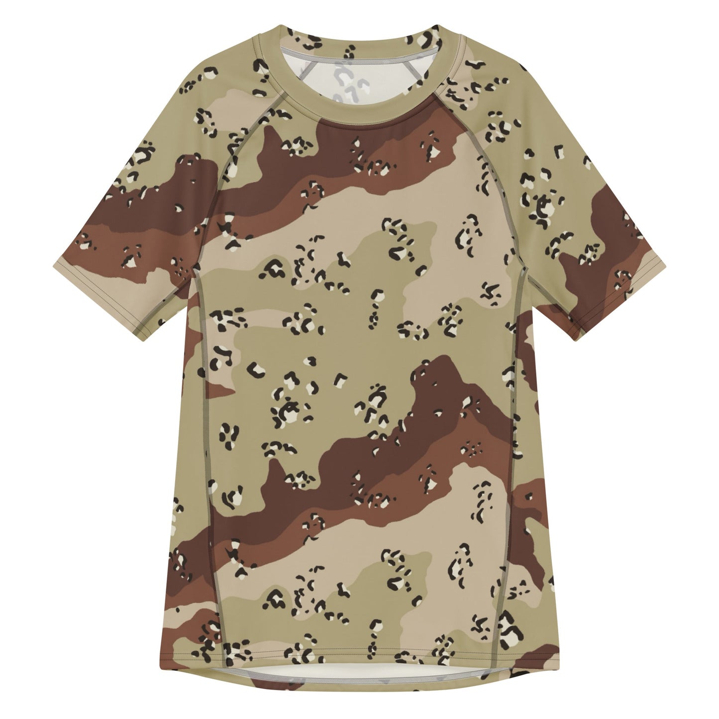 American Chocolate Chip Desert Battle Dress Uniform (DBDU) CAMO Mens Short-Sleeve Rash Guard - 2XS - Short-sleeve Guards