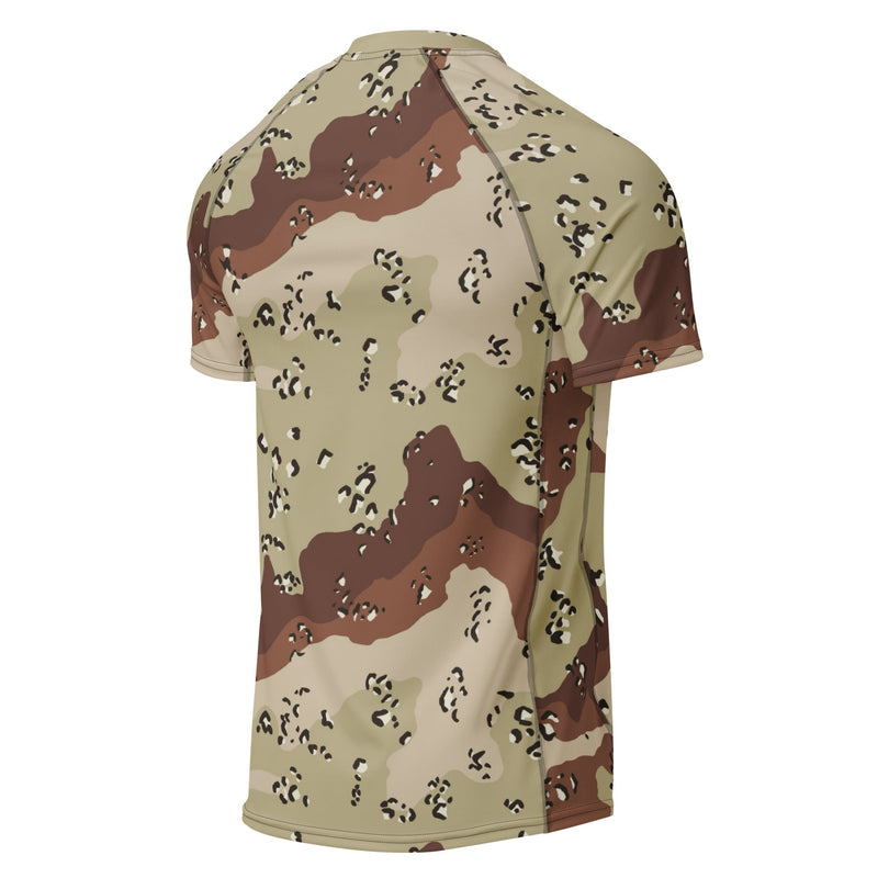 Chocolate Chip Desert CAMO Mens Short-Sleeve Rash Guard - SS