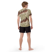 Chocolate Chip Desert CAMO Mens Short-Sleeve Rash Guard - SS