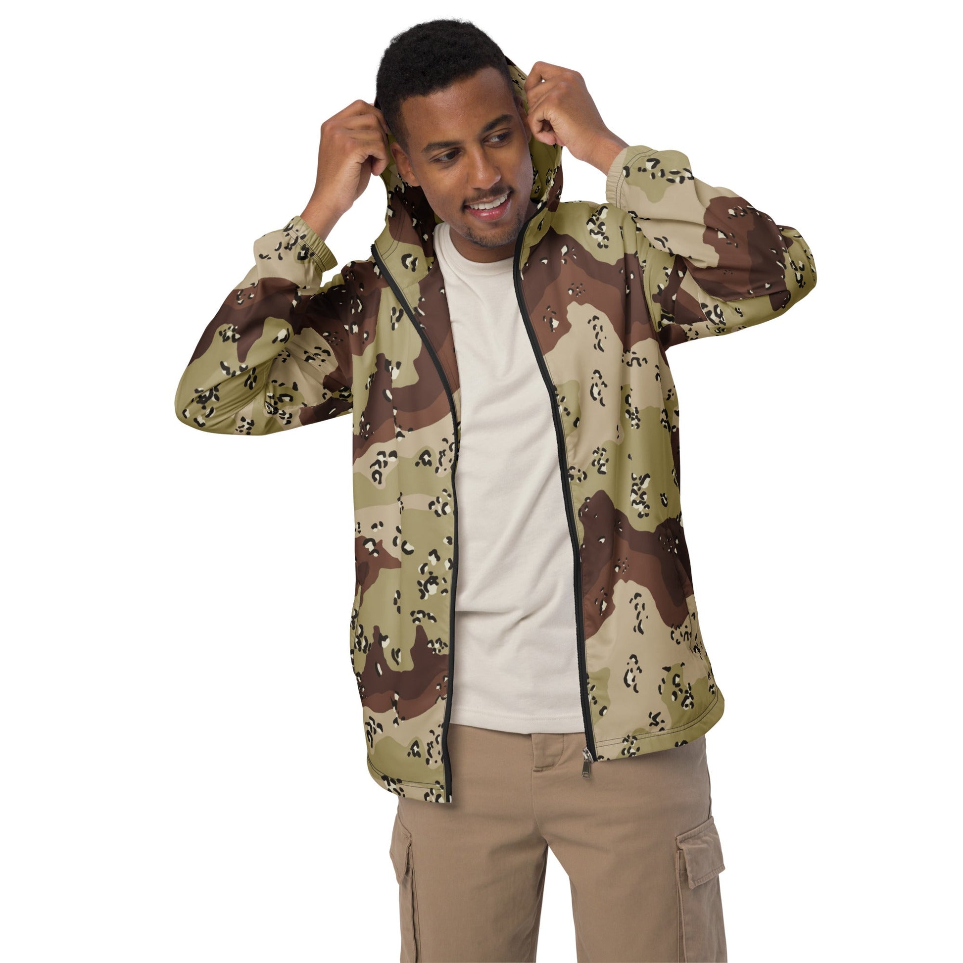 American Chocolate Chip Desert Battle Dress Uniform (DBDU) CAMO Mens windbreaker - Windbreakers