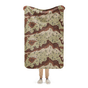 Chocolate Chip Desert CAMO Sherpa Blanket - 37″×57″