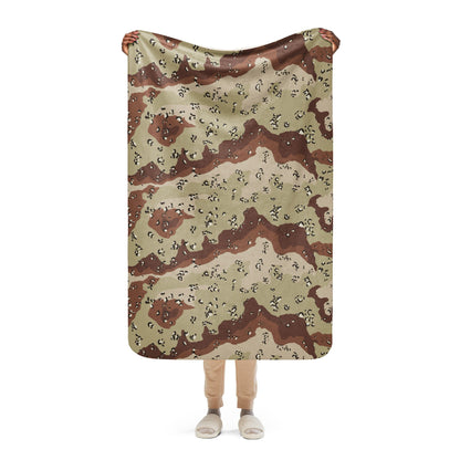 American Chocolate Chip Desert Battle Dress Uniform (DBDU) CAMO Sherpa blanket - 37″×57″ - Blankets