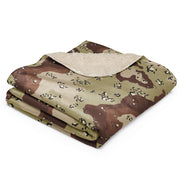 Chocolate Chip Desert CAMO Sherpa Blanket