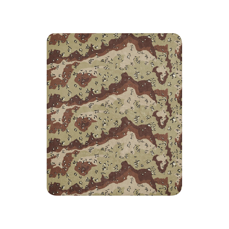 Chocolate Chip Desert CAMO Sherpa Blanket