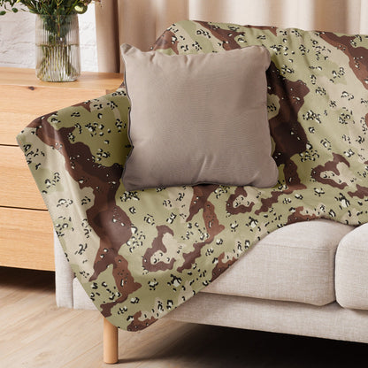 American Chocolate Chip Desert Battle Dress Uniform (DBDU) CAMO Sherpa blanket - Blankets