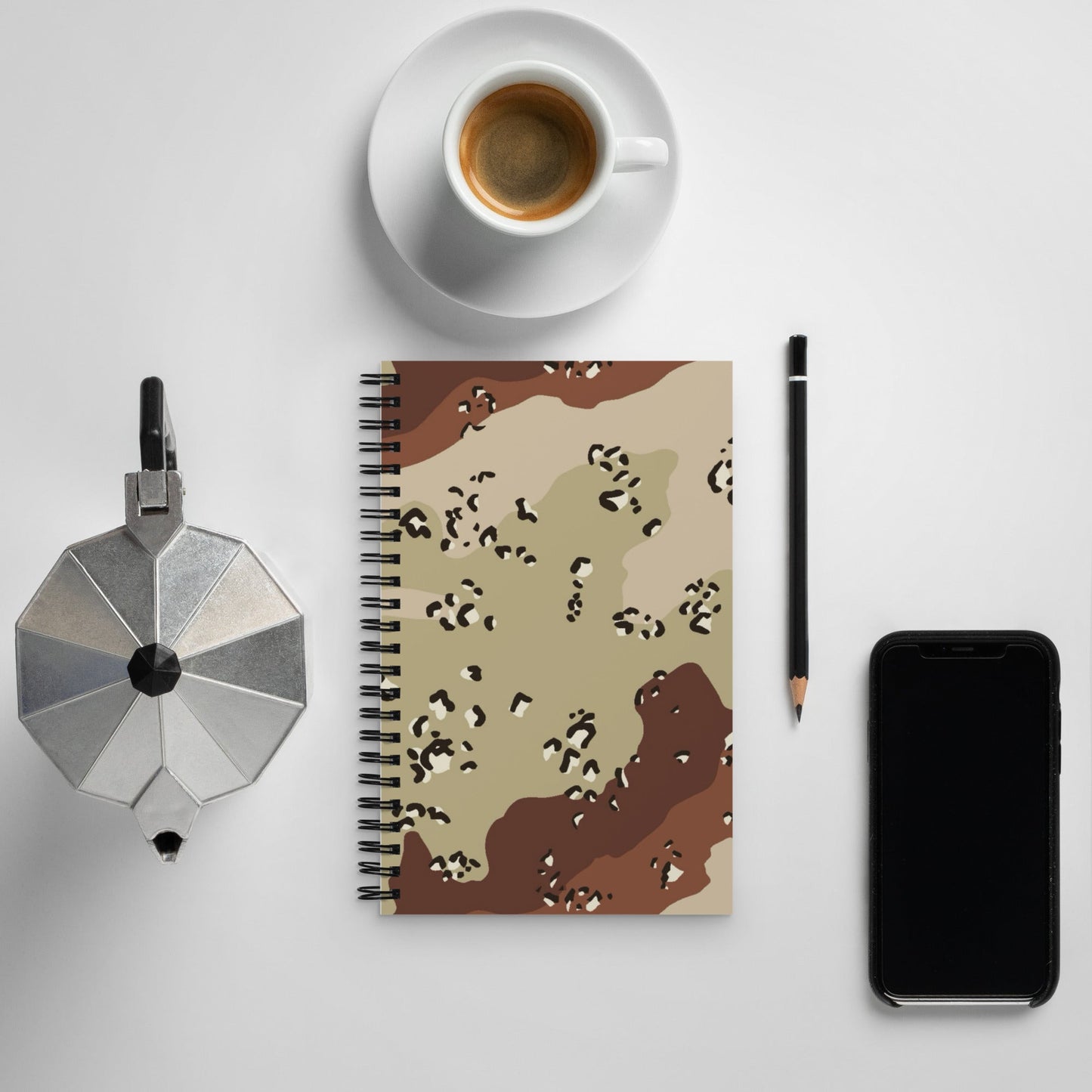 American Chocolate Chip Desert Battle Dress Uniform (DBDU) CAMO Spiral notebook - Notebooks