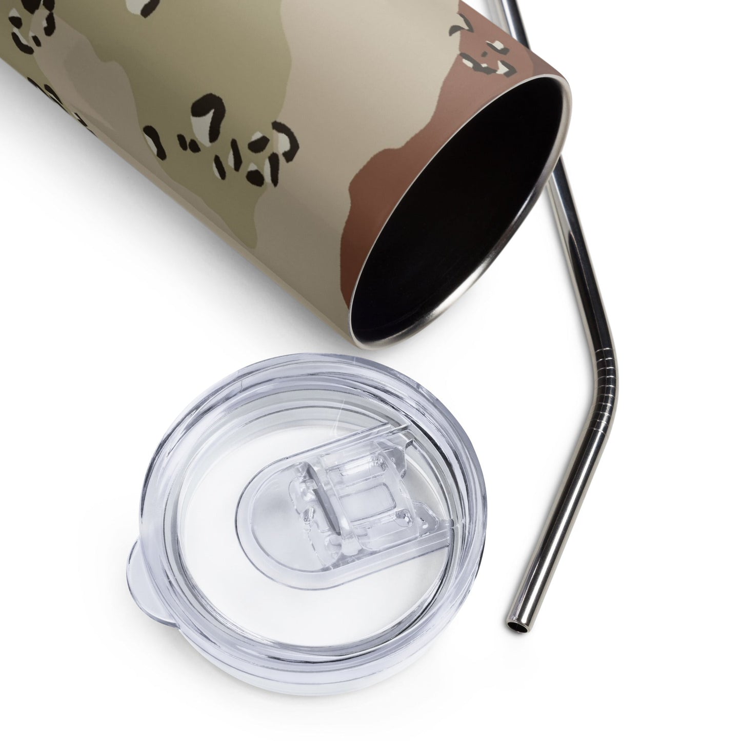 American Chocolate Chip Desert Battle Dress Uniform (DBDU) CAMO Stainless steel tumbler - Steel Tumbler