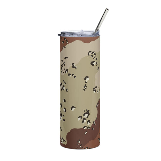 American Chocolate Chip Desert Battle Dress Uniform (DBDU) CAMO Stainless steel tumbler - Steel Tumblers
