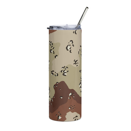 American Chocolate Chip Desert Battle Dress Uniform (DBDU) CAMO Stainless steel tumbler - Steel Tumbler