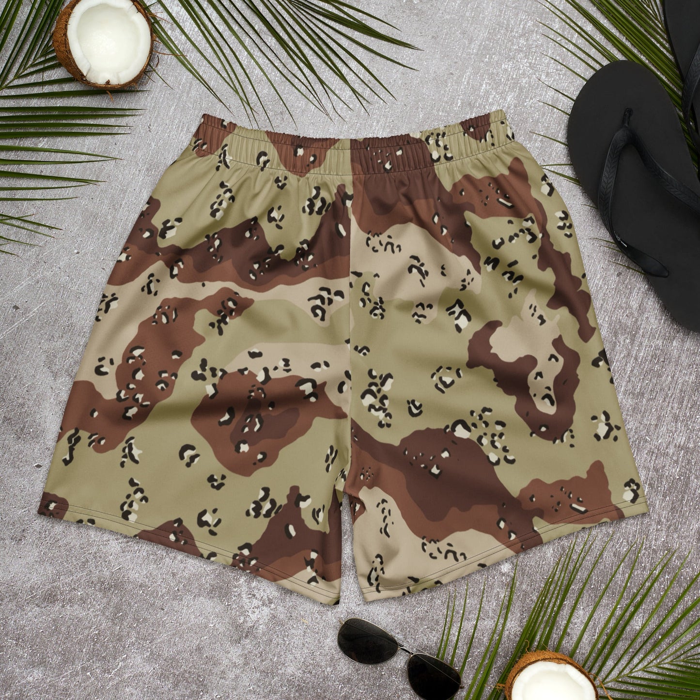 American Chocolate Chip Desert Battle Dress Uniform (DBDU) CAMO Unisex Athletic Long Shorts