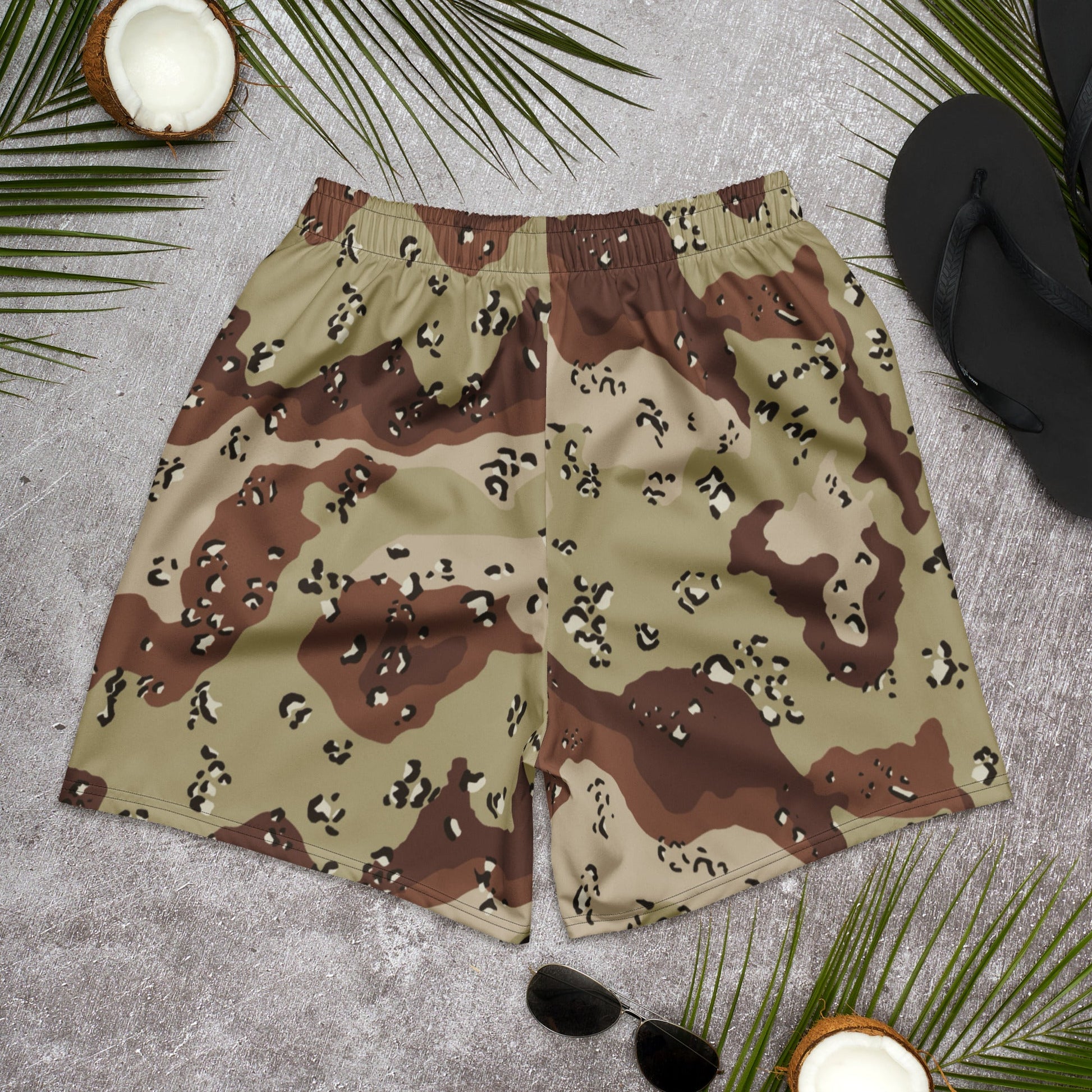 American Chocolate Chip Desert Battle Dress Uniform (DBDU) CAMO Unisex Athletic Long Shorts