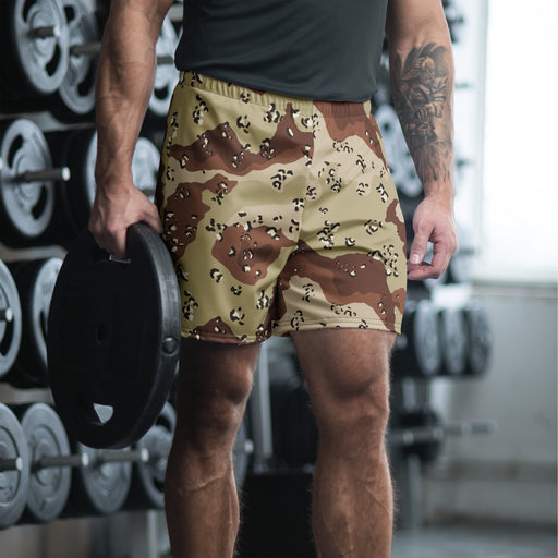 Chocolate Chip Desert CAMO Unisex Athletic Long Shorts - XS