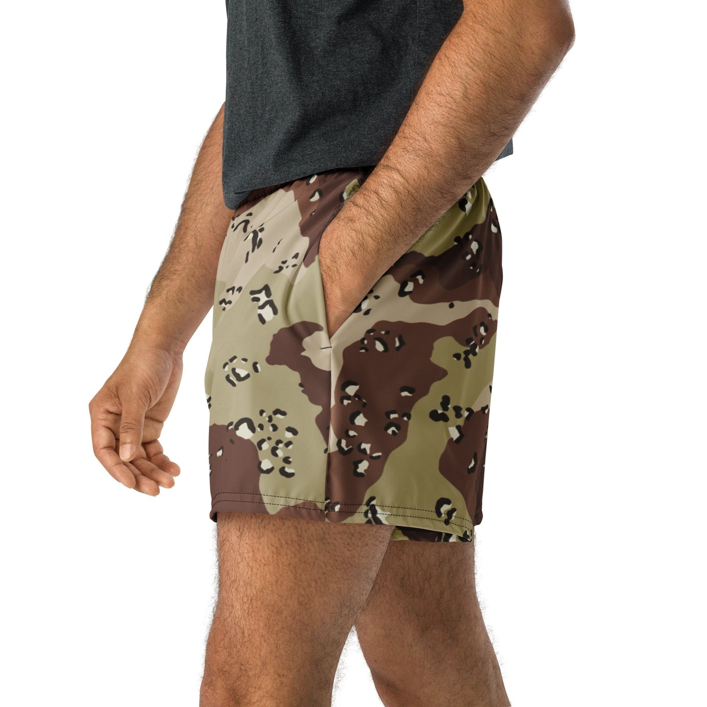 American Chocolate Chip Desert Battle Dress Uniform (DBDU) CAMO Unisex Athletic Shorts - XS