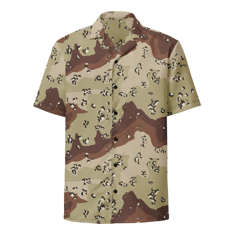 Chocolate Chip Desert CAMO Unisex Short-Sleeve Button Shirt - Button-Up