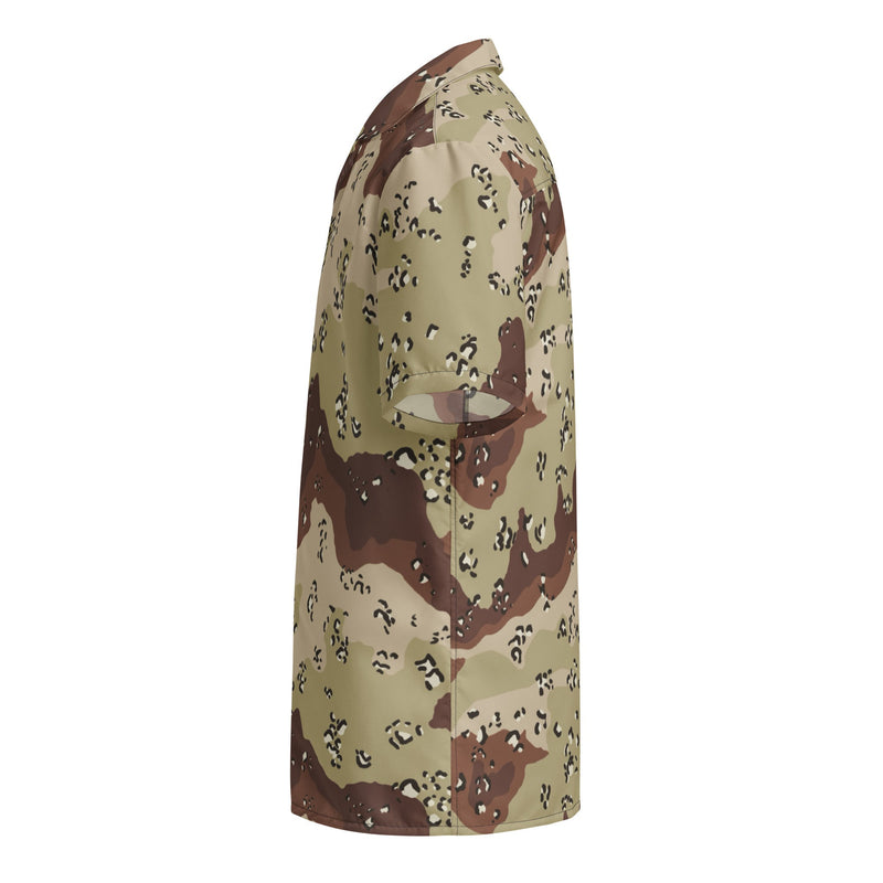 Chocolate Chip Desert CAMO Unisex Short-Sleeve Button Shirt - Button-Up