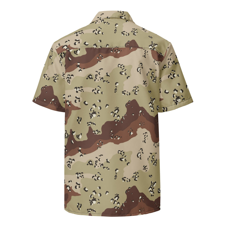 Chocolate Chip Desert CAMO Unisex Short-Sleeve Button Shirt - Button-Up