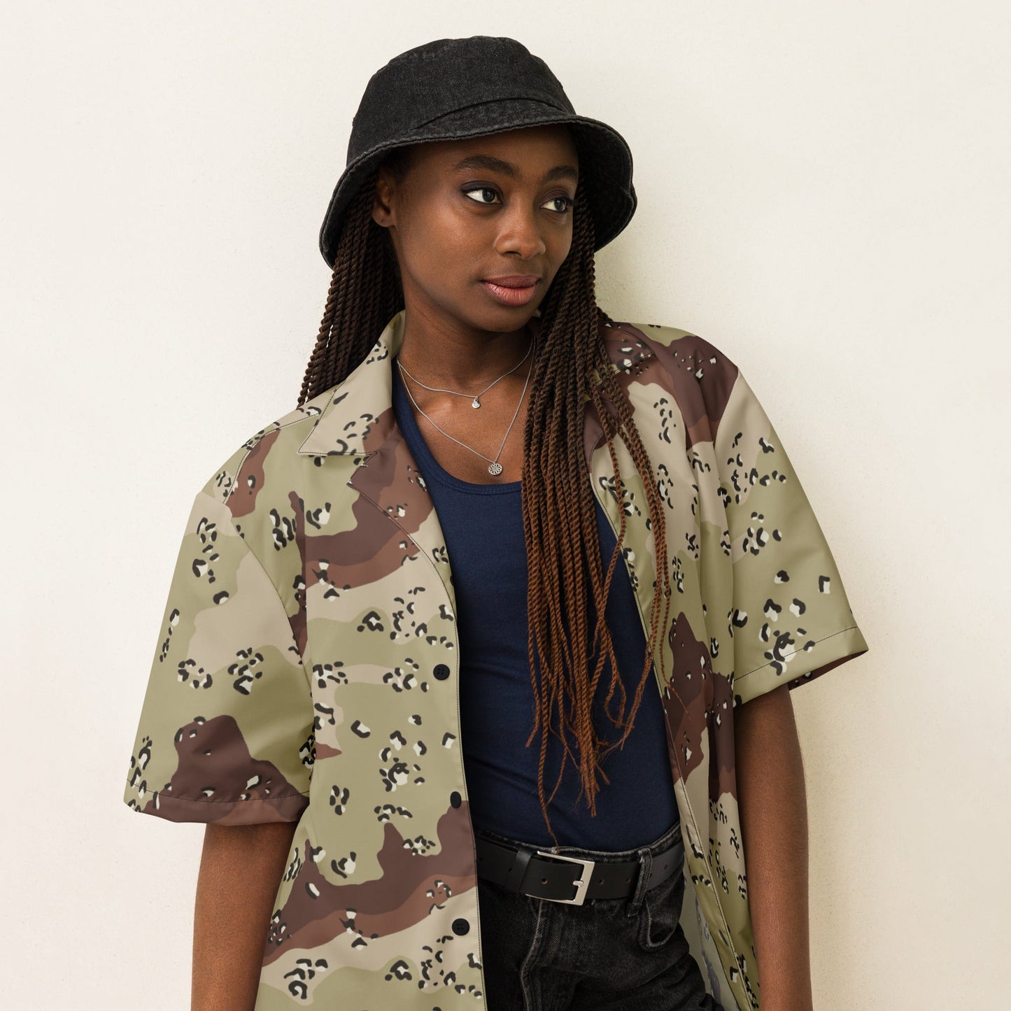 American Chocolate Chip Desert Battle Dress Uniform (DBDU) CAMO Unisex button shirt - Button Shirts