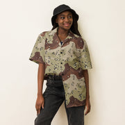 Chocolate Chip Desert CAMO Unisex Short-Sleeve Button Shirt - Button-Up