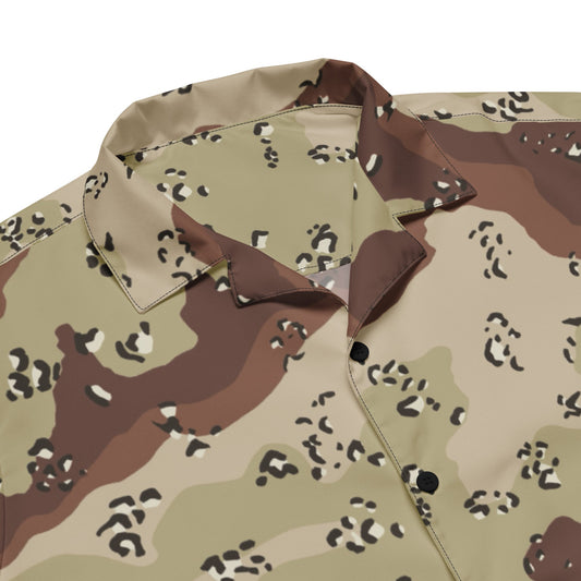 American Chocolate Chip Desert Battle Dress Uniform (DBDU) CAMO Unisex button shirt - Button Shirts