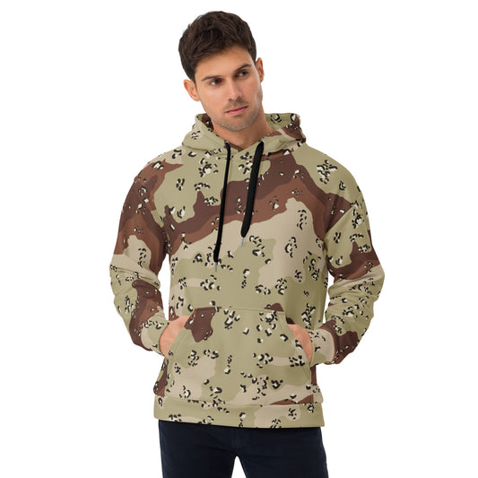American Chocolate Chip Desert Battle Dress Uniform (DBDU) CAMO Unisex Hoodie - 2XS - Hoodies