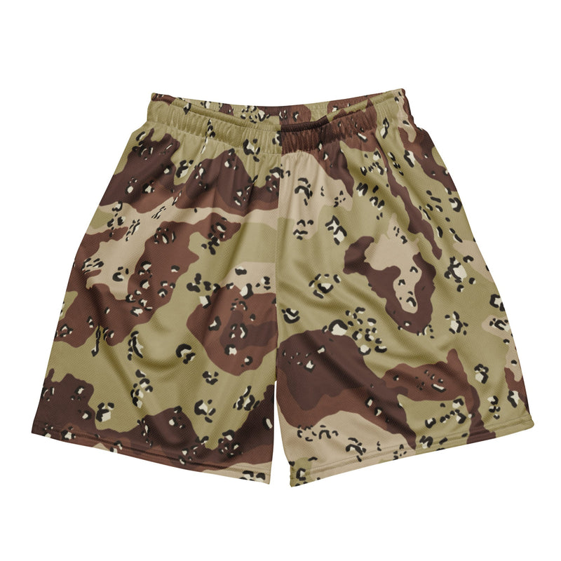 Chocolate Chip Desert CAMO Unisex Mesh Shorts - 2XS