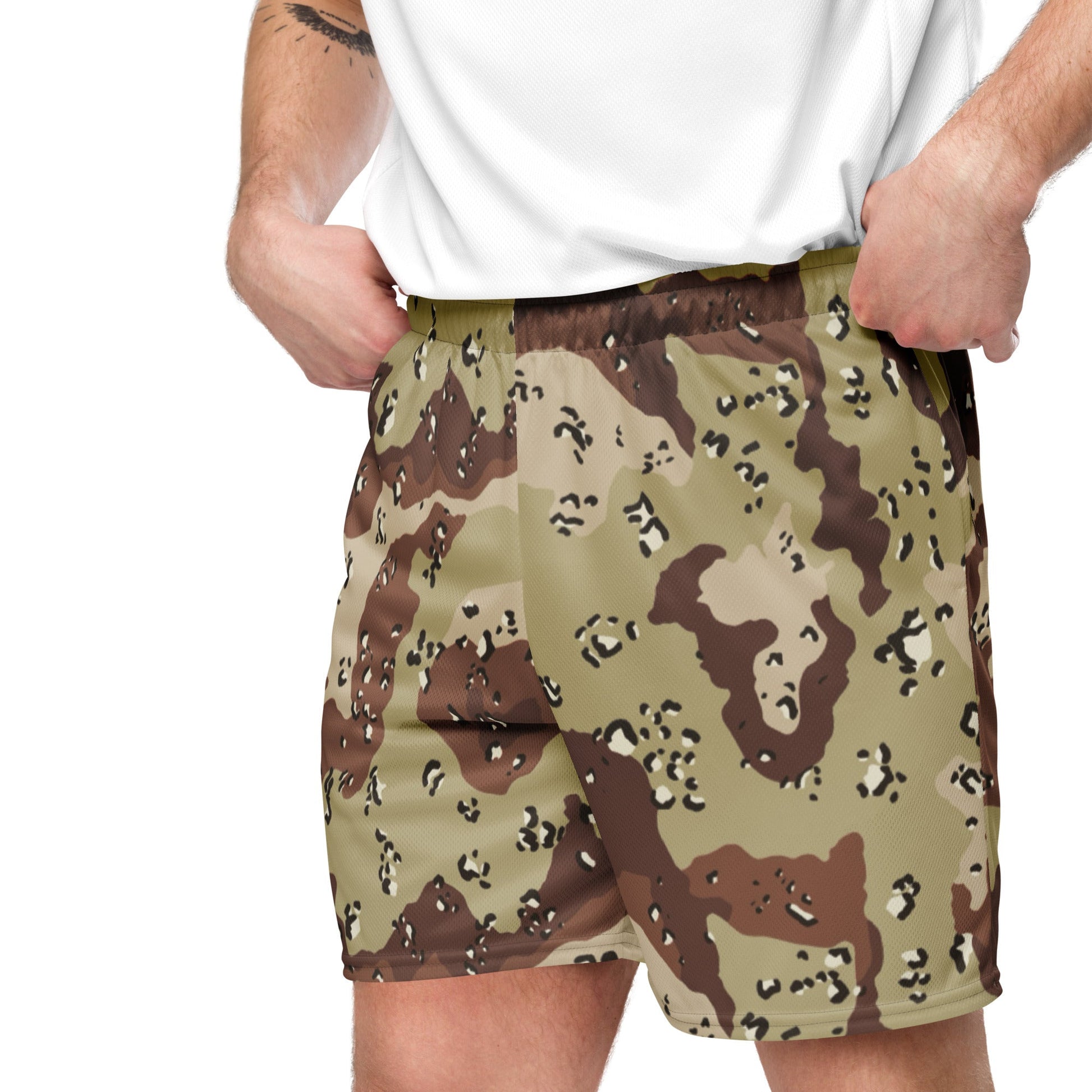 American Chocolate Chip Desert Battle Dress Uniform (DBDU) CAMO Unisex mesh shorts - Mesh Shorts