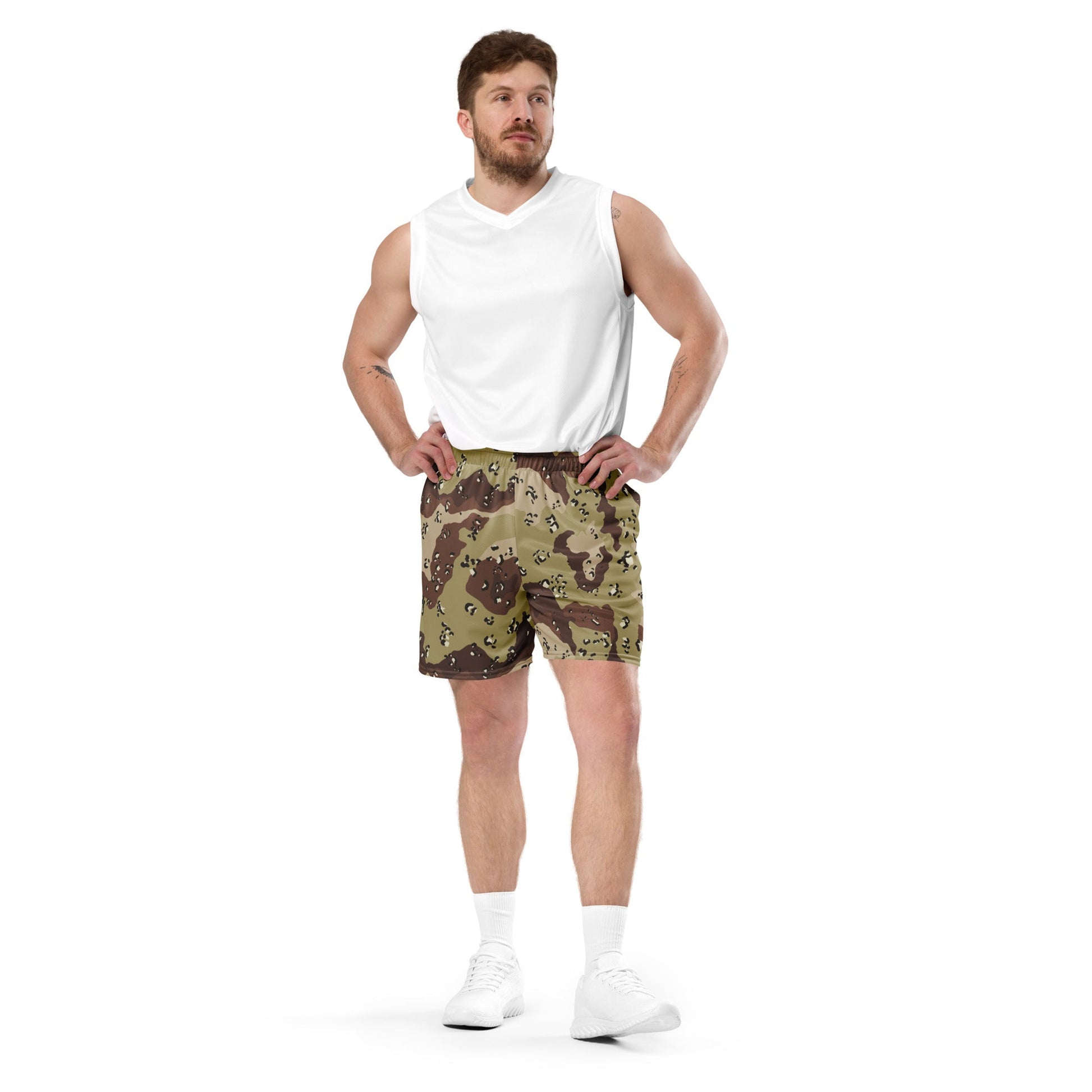 American Chocolate Chip Desert Battle Dress Uniform (DBDU) CAMO Unisex mesh shorts - Mesh Shorts