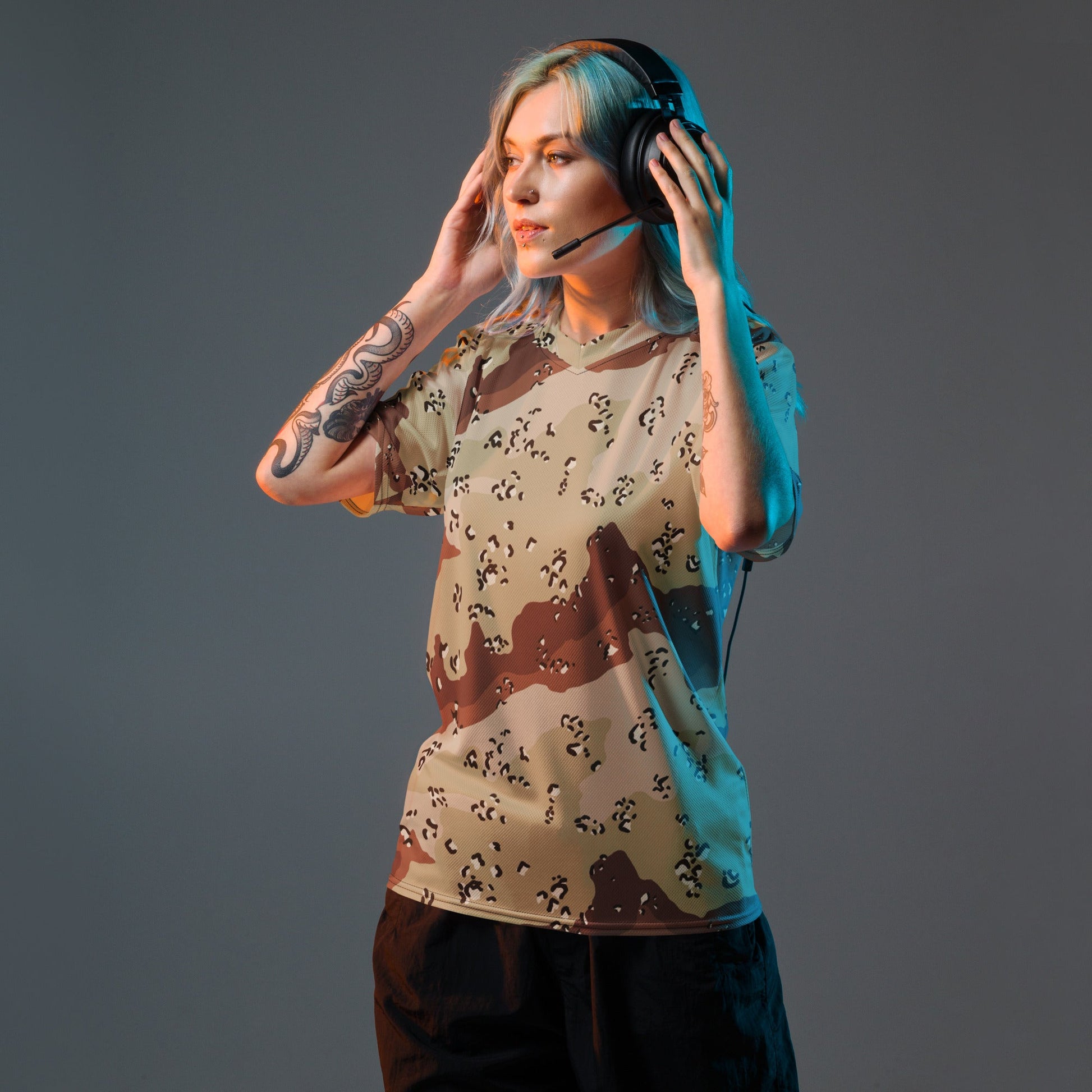 American Chocolate Chip Desert Battle Dress Uniform (DBDU) CAMO unisex sports jersey - Sports Jerseys