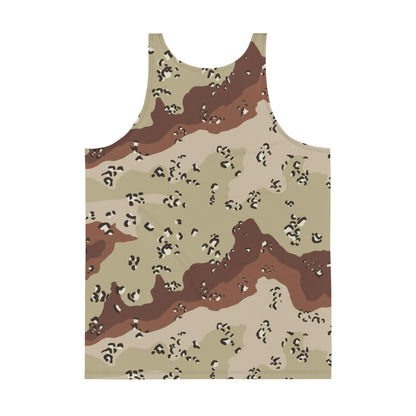 American Chocolate Chip Desert Battle Dress Uniform (DBDU) CAMO Unisex Tank Top - Tops