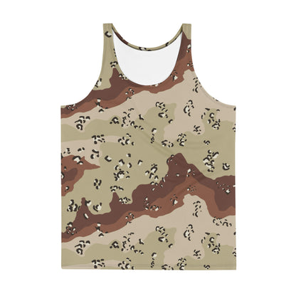 American Chocolate Chip Desert Battle Dress Uniform (DBDU) CAMO Unisex Tank Top - Tops