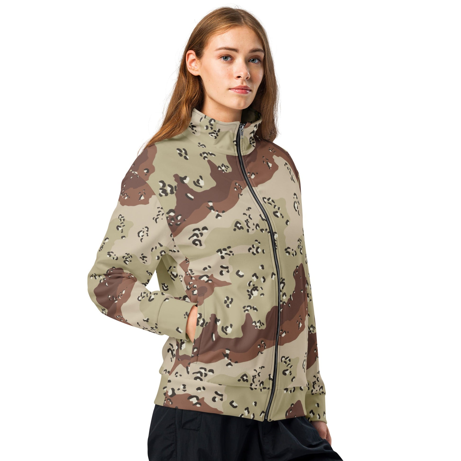 American Chocolate Chip Desert Battle Dress Uniform (DBDU) CAMO Unisex track jacket - Track Jackets