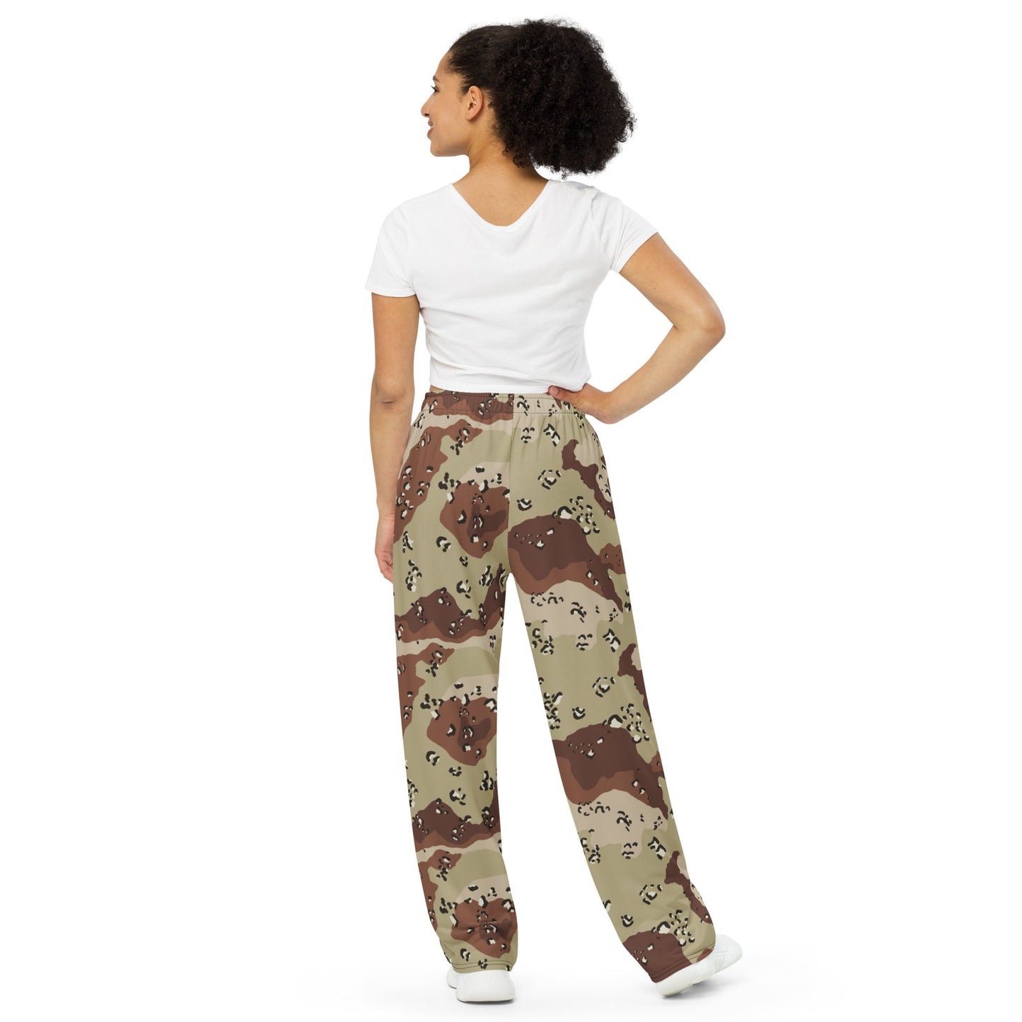 American Chocolate Chip Desert Battle Dress Uniform (DBDU) CAMO Unisex Wide-Leg Leisure Pants