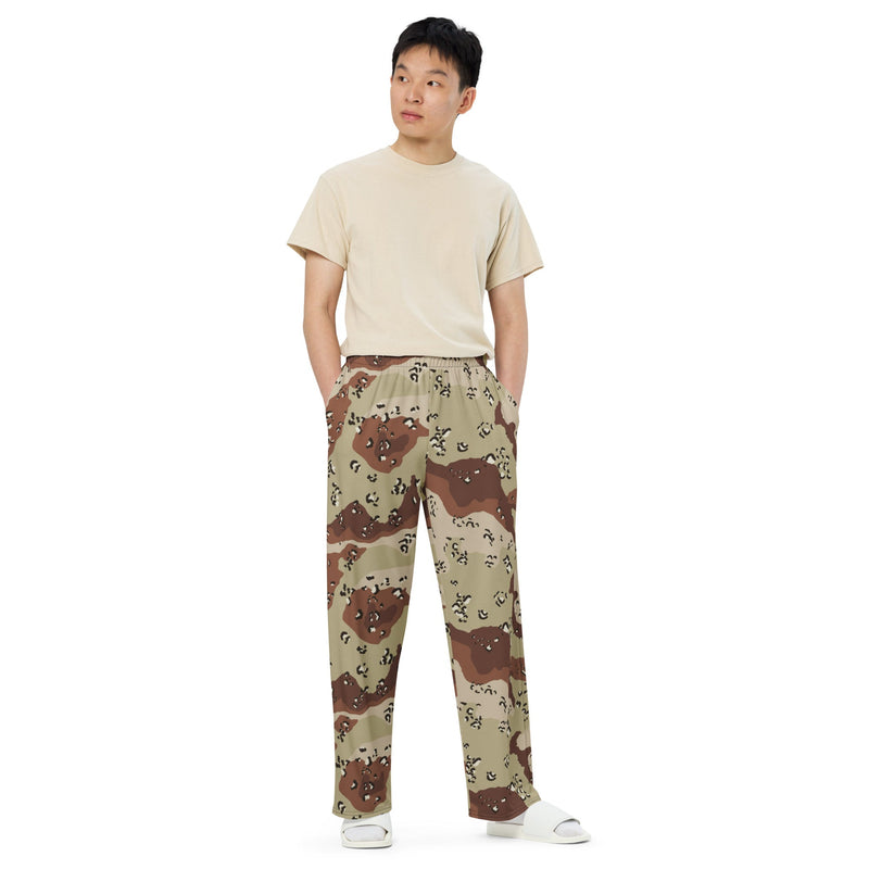 Chocolate Chip Desert CAMO Unisex Wide-Leg Leisure Pants - Pant