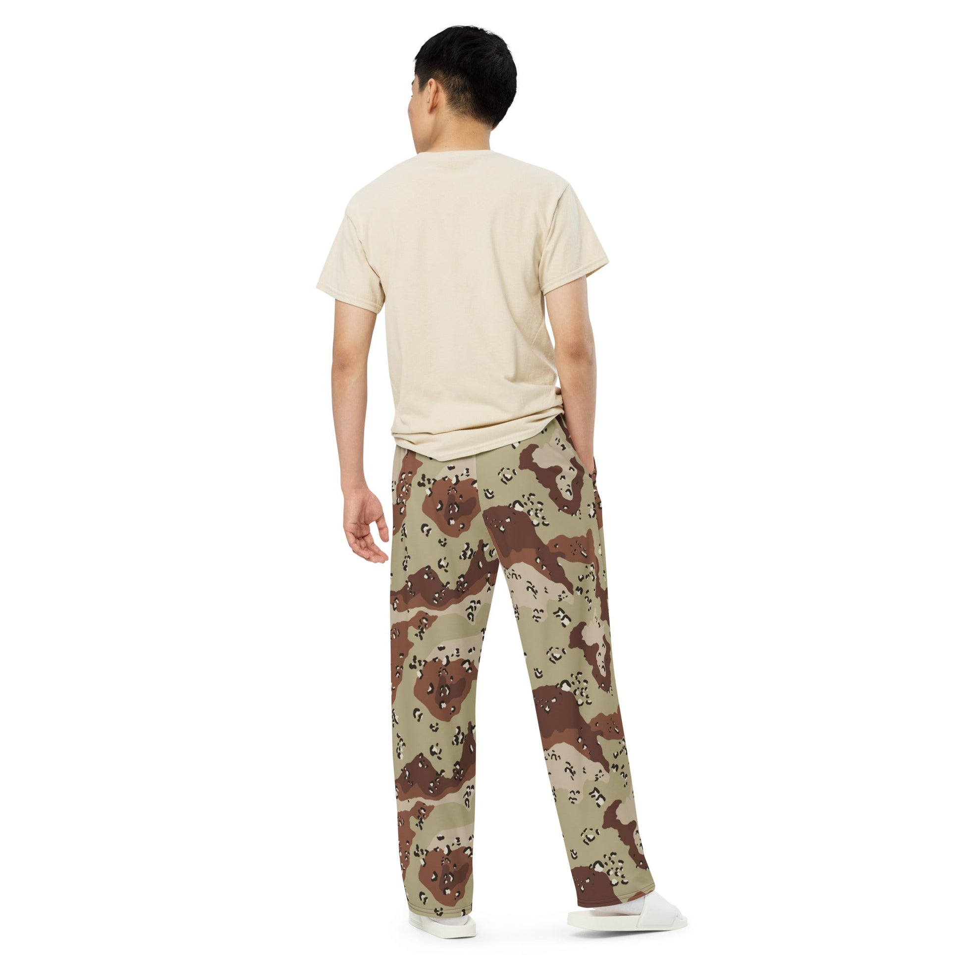 American Chocolate Chip Desert Battle Dress Uniform (DBDU) CAMO Unisex Wide-Leg Leisure Pants