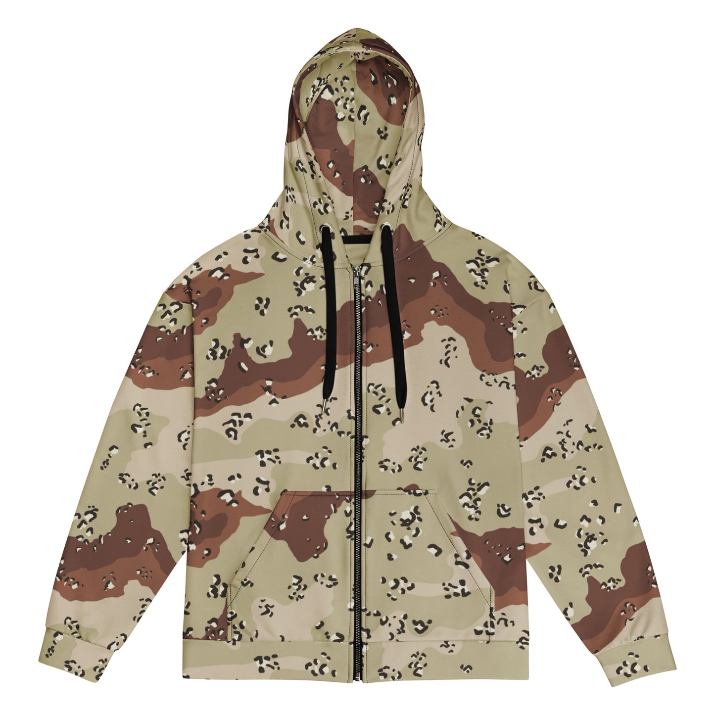 American Chocolate Chip Desert Battle Dress Uniform (DBDU) CAMO Unisex zip hoodie - 2XS - Zip Hoodies