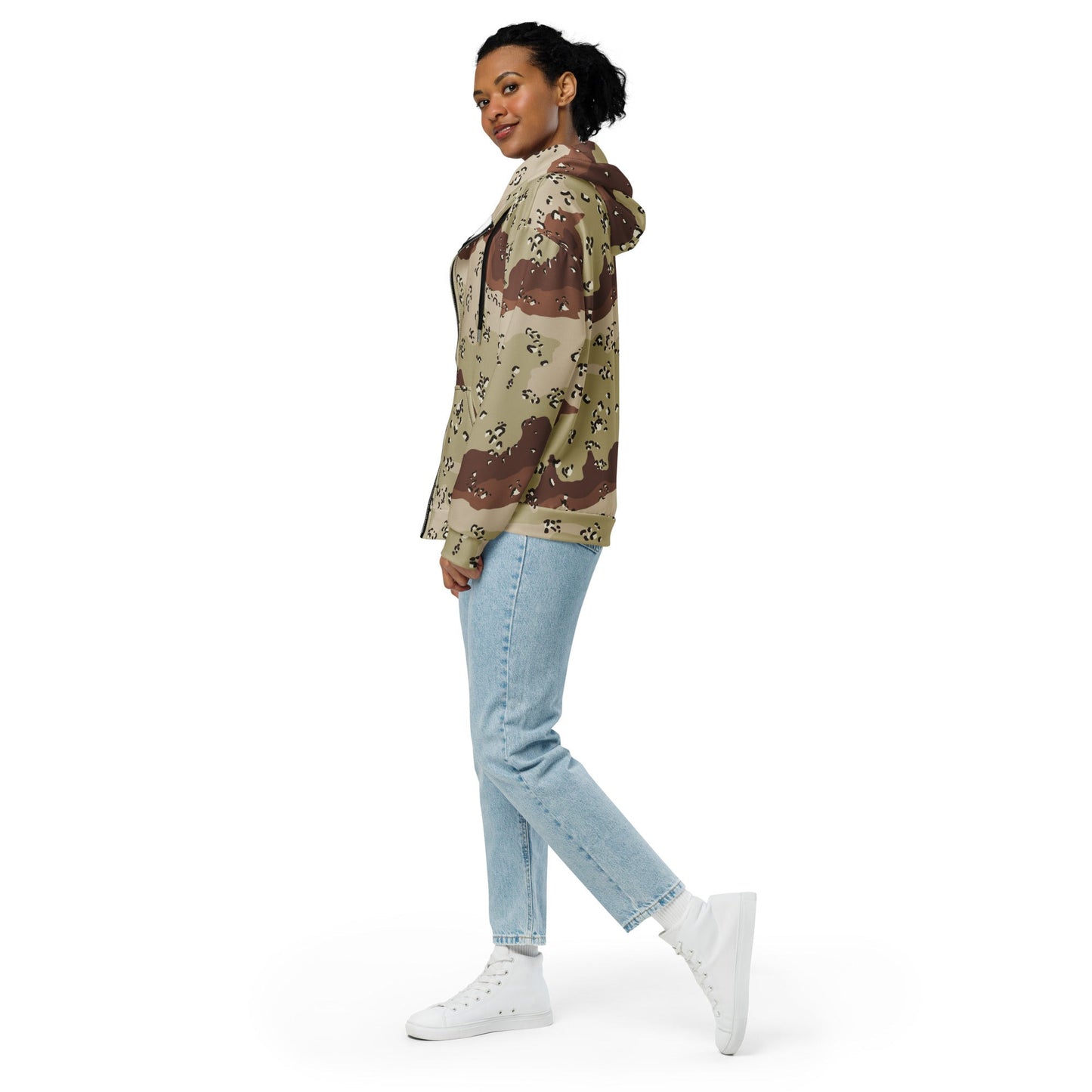 American Chocolate Chip Desert Battle Dress Uniform (DBDU) CAMO Unisex zip hoodie - Zip Hoodies