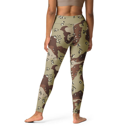 American Chocolate Chip Desert Battle Dress Uniform (DBDU) CAMO Yoga Leggings - Womens