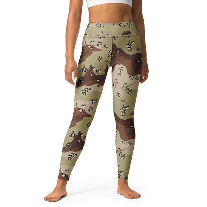 American Chocolate Chip Desert Battle Dress Uniform (DBDU) CAMO Yoga Leggings - XS - Womens